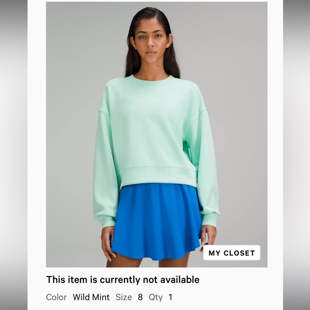 lululemon athletica Wild Mint Crewneck Sweatshirt